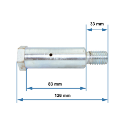 3014000H Svornjak s podmazivanjem 30x126 mm Zepro